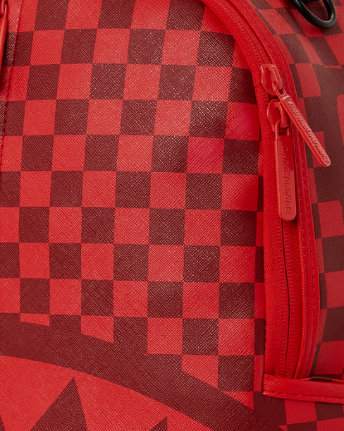 SPRAYGROUND Infinity Red Split DLX Shark Bite Backpack Sharks In Wonderland Red