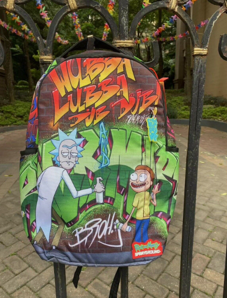 Sprayground Rick And Morty Backpack DLXSR Books School Laptop Graffiti