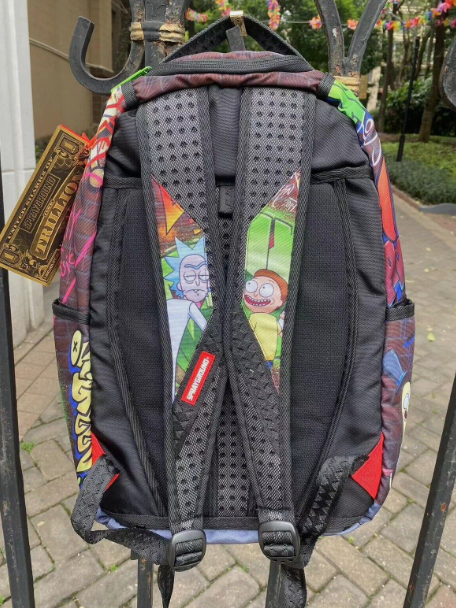 Sprayground Rick And Morty Backpack DLXSR Books School Laptop Graffiti Bag