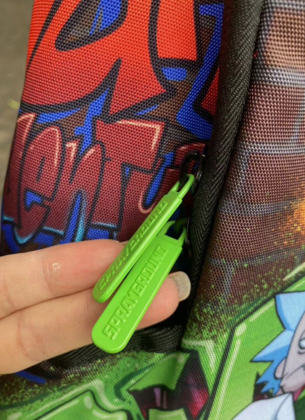 Sprayground Rick And Morty Backpack DLXSR Books School Laptop Graffiti Bag