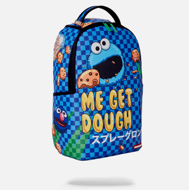 Sprayground Cookie Monster Backpack Sesame Street Blue Laptop Books School Bag
