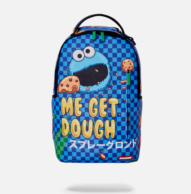 Sprayground Cookie Monster Backpack Sesame Street Blue Laptop Books School Bag