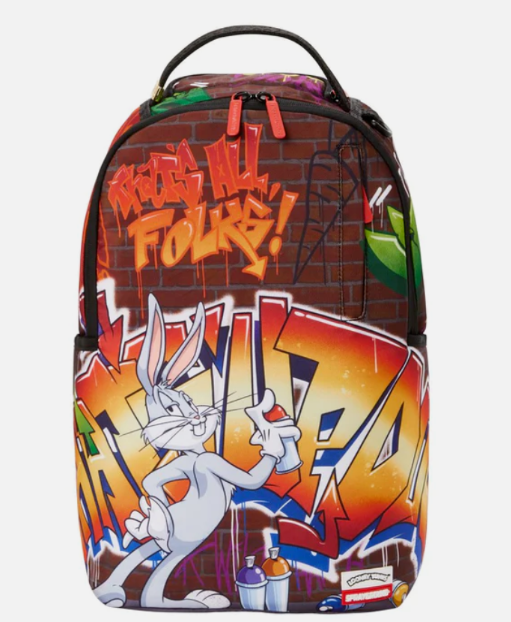SPRAYGROUND LOONEY TUNES Backpack GRAFF Rabbit Character Graffiti Laptop Bag