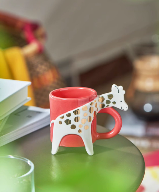 China 2023 Starbucks Summer Giraffe 3oz Ceramic Mug Cup Red Cup
