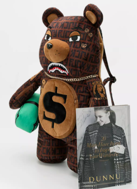 Sprayground Backpack Offended Money Bear Teddy Bear Moneybear Brown Bag