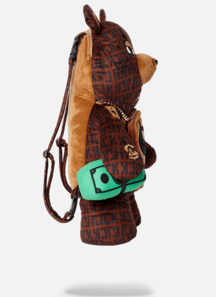 Sprayground Backpack Offended Money Bear Teddy Bear Moneybear Brown Bag
