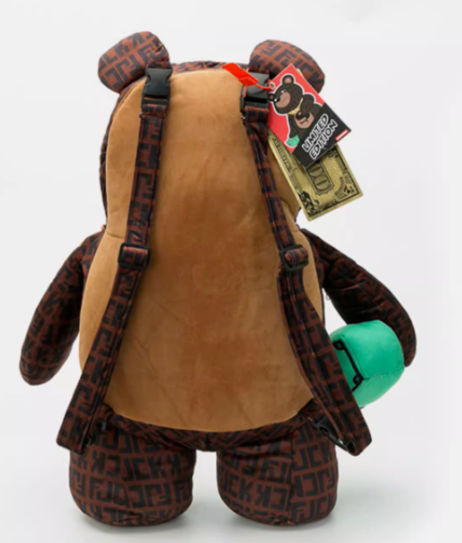 Sprayground Backpack Offended Money Bear Teddy Bear Moneybear Brown Bag