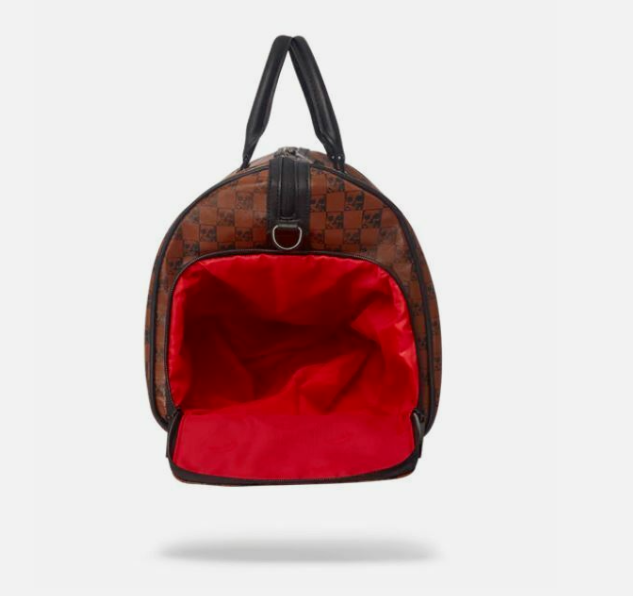 Sprayground Shark And Skulls Duffle Bag Brown Travel Bag Limited Edition NEW !!!