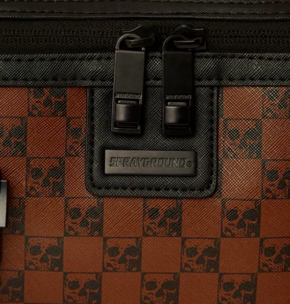 Sprayground Shark And Skulls Duffle Bag Brown Travel Bag Limited Edition NEW !!!