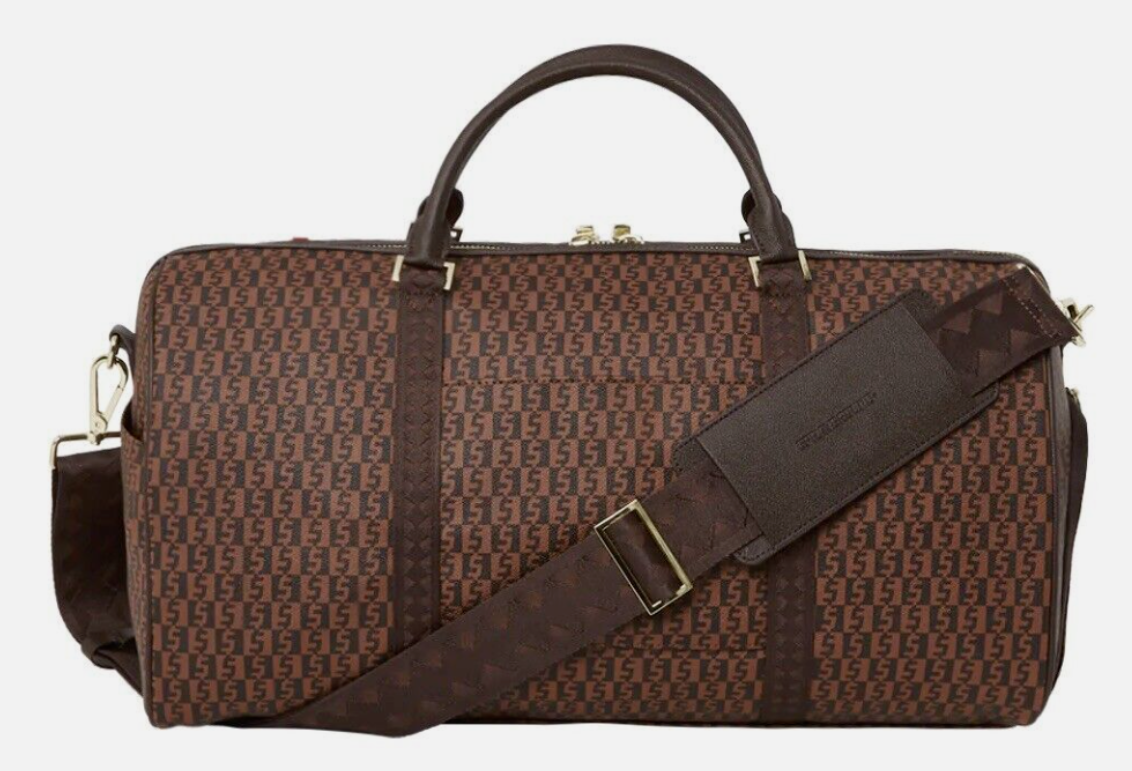 Sprayground Travel Bag Alpha Navigator Duffle Bag Money Brown Dollar BRAND NEW !