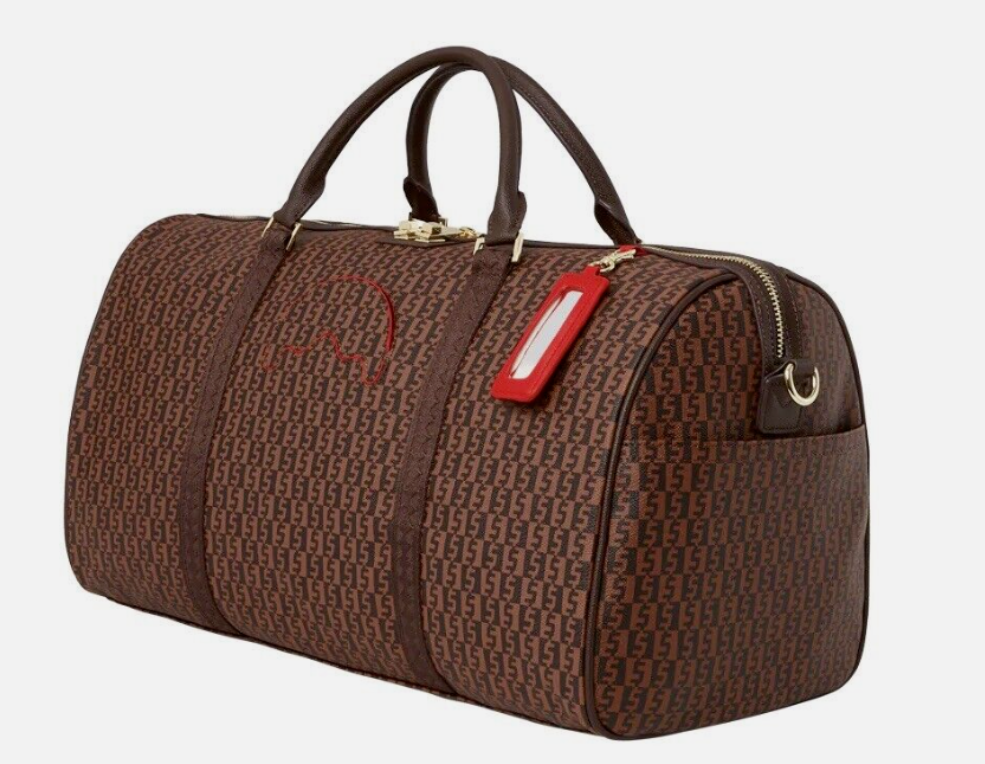 Sprayground Travel Bag Alpha Navigator Duffle Bag Money Brown Dollar BRAND NEW !