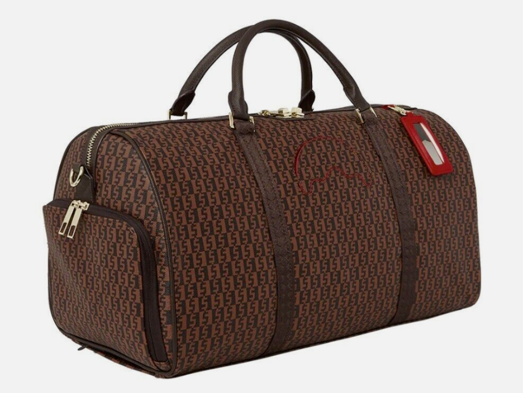 Sprayground Travel Bag Alpha Navigator Duffle Bag Money Brown Dollar BRAND NEW !