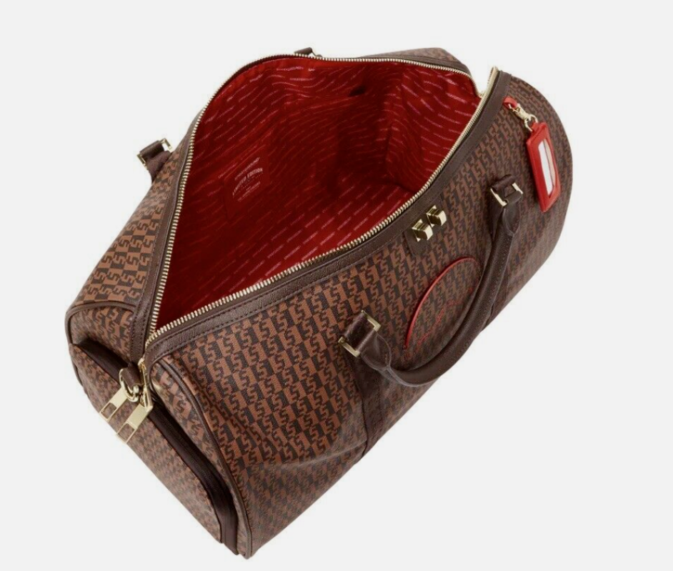 Sprayground Travel Bag Alpha Navigator Duffle Bag Money Brown Dollar BRAND NEW !