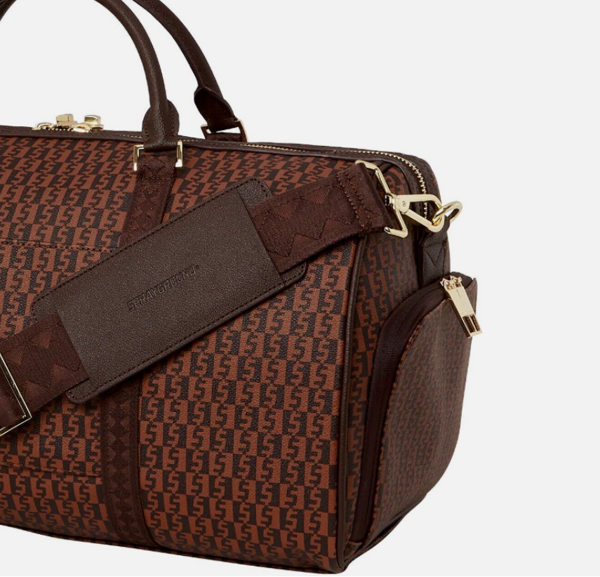 Sprayground Travel Bag Alpha Navigator Duffle Bag Money Brown Dollar BRAND NEW !