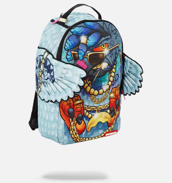 Sprayground Backpack PIGEONS IN THE HOOD Laptop Books School Bag With Wings