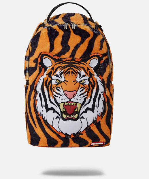 Sprayground Backpack Tiger Cozy Velour Fur Laptop Books School Bag Brand New