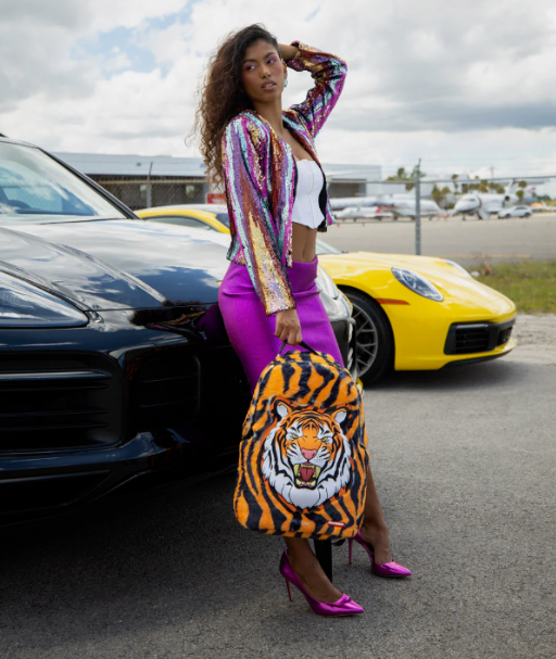 Sprayground Backpack Tiger Cozy Velour Fur Laptop Books School Bag Brand New