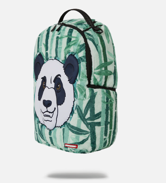 Sprayground Backpack Panda Cozy Velour Fur Laptop Books School Bag Bear Green