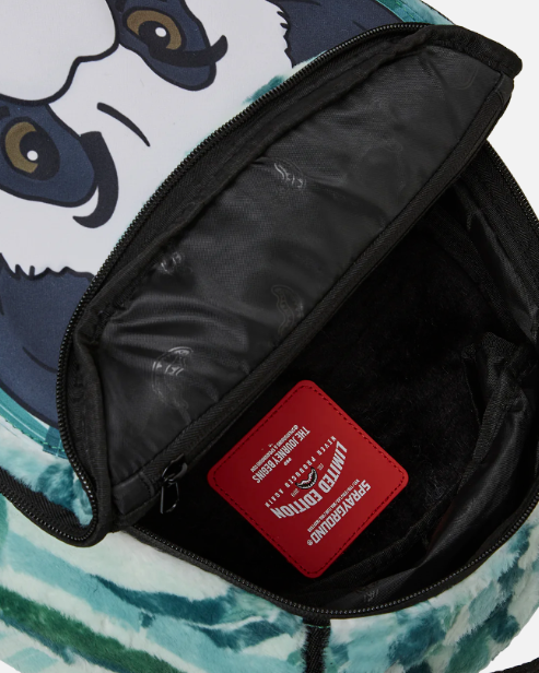 Sprayground Backpack Panda Cozy Velour Fur Laptop Books School Bag Bear Green