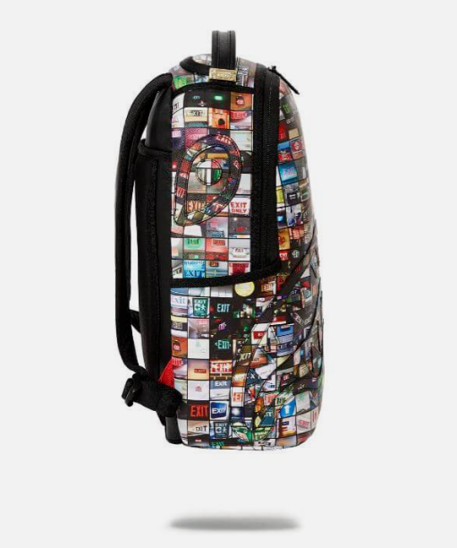 Sprayground Backpack Exit Sign Laptop Books School Bag Colorful Street Fashion