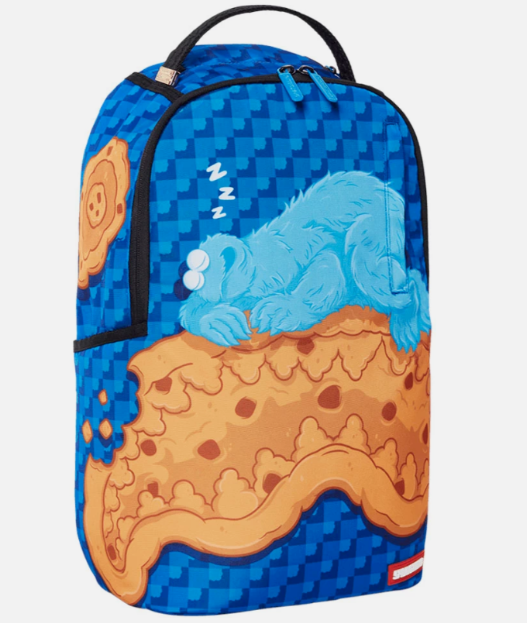 Sprayground Cookie Monster Sleeping Backpack Sesame Street Blue School Bag