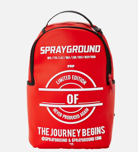 Sprayground Label Backpack Red Laptotp Books School Bag LIMITED EDITION NEW !!!