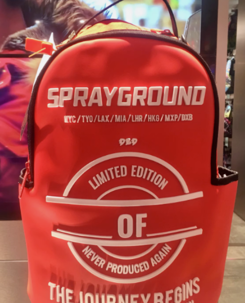 Sprayground Label Backpack Red Laptotp Books School Bag LIMITED EDITION NEW !!!