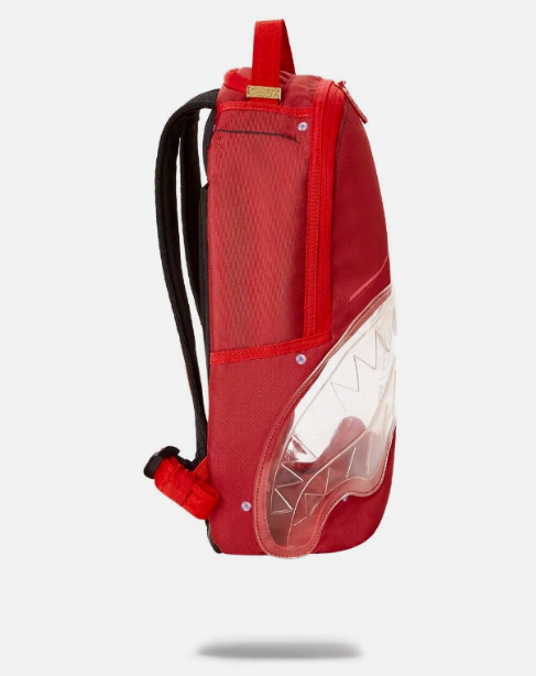 Sprayground Backpack In Case Of Emergency Break Shark Red Laptotp School Bag NEW