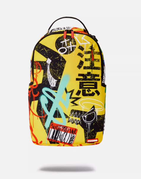 Sprayground Backpack Trash Dog Bite Colorful Laptotp Books School Graffiti Bag