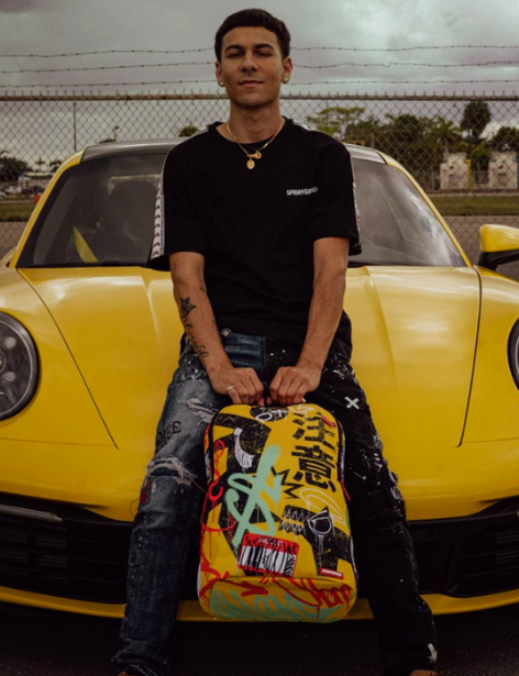 Sprayground Backpack Trash Dog Bite Colorful Laptotp Books School Graffiti Bag