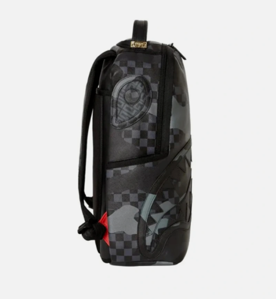 Sprayground Camo Backpack Tri Split Black Laptop Bag Back To School Bag New