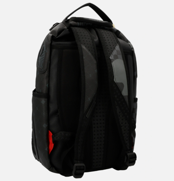 Sprayground Camo Backpack Tri Split Black Laptop Bag Back To School Bag New