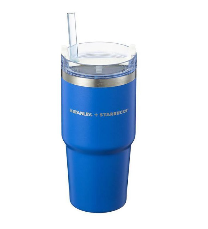 Starbucks Stanley Classic Straw Cup navy blue Insulated Car Cup 20oz