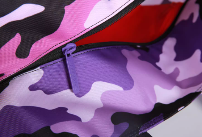 Sprayground Tote Bag Split Camo Beach Tote Bag Handbag Pink Purple Shoulder Bag