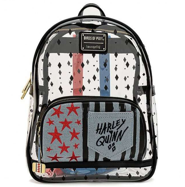 Loungefly X Birds of Prey Harley Quinn Mini Backpack - Clear