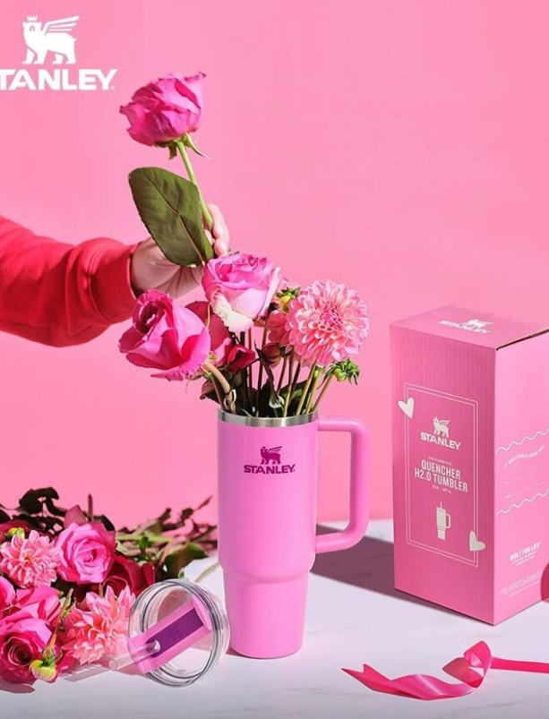 Stanley 2024 China Valentine's Day Peony Pink 30oz Stainless Steel  Cup