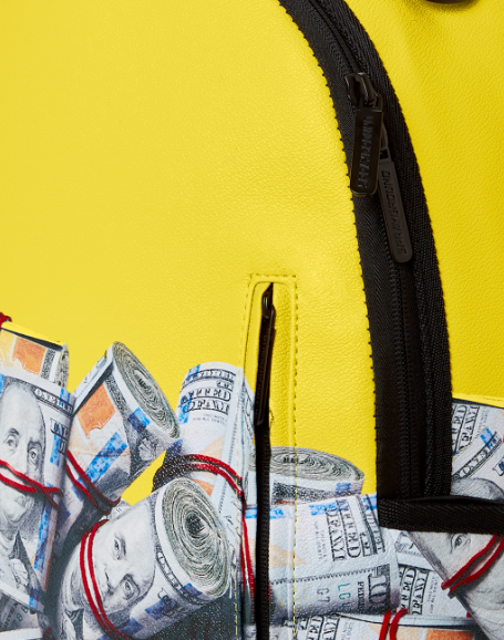 Sprayground Backpack The Entrepreneur Money Books Laptop Yellow School Bag