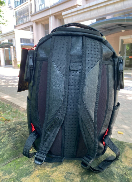 Sprayground Core Shark Mouth Black Shark Pocket Backpack Laptop Books Bag NEW !