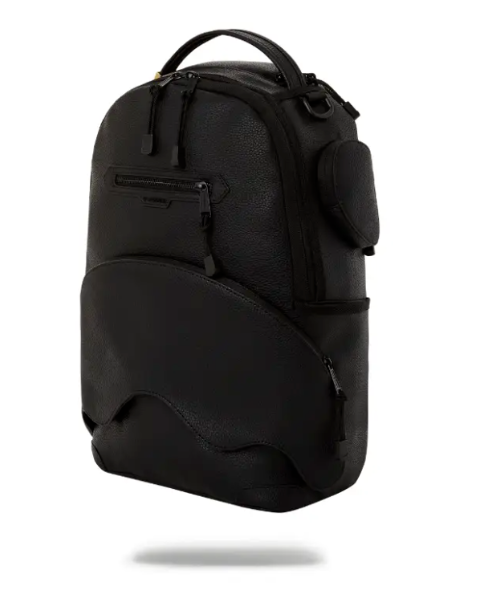 Sprayground Core Shark Mouth Black Shark Pocket Backpack Laptop Books Bag NEW !