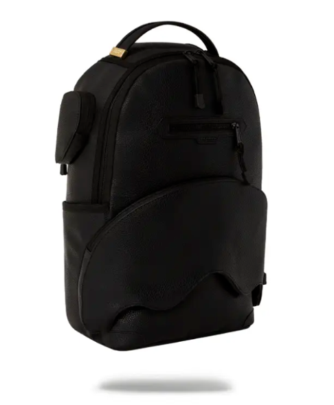 Sprayground Core Shark Mouth Black Shark Pocket Backpack Laptop Books Bag NEW !