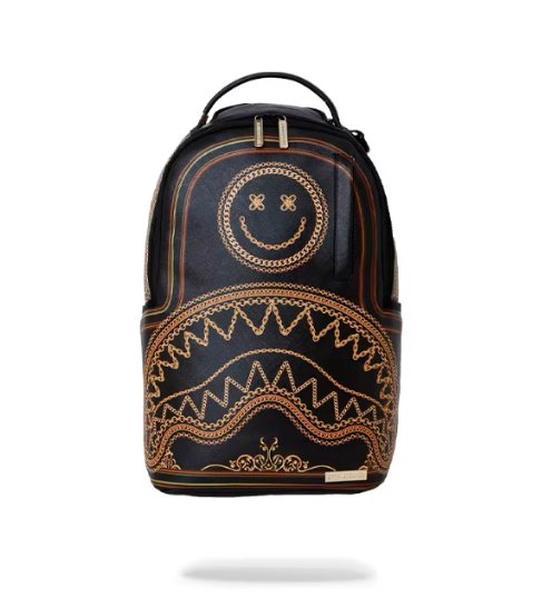 Sprayground Backpack Luck You (DLXV) Smiley Face Shark Mouth Books Laptop Bag