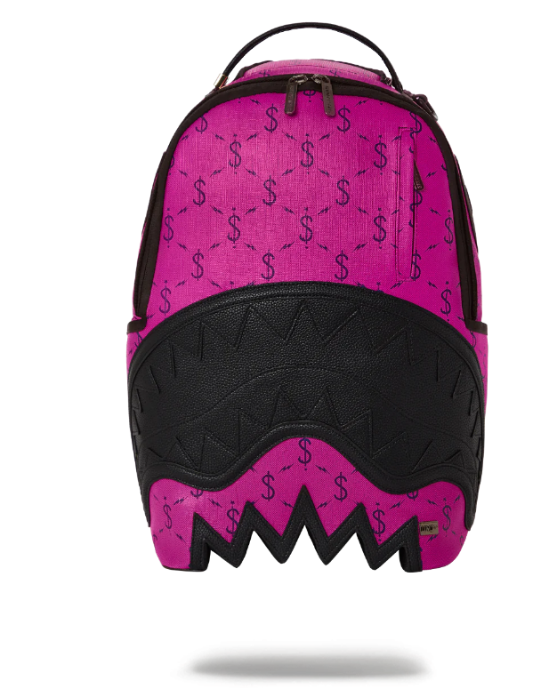 Sprayground Backpack $NAPDRAGON Dollar Money Shark Laptop Purple School Bag NEW