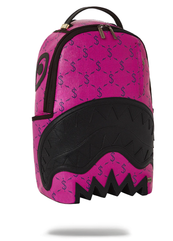 Sprayground Backpack $NAPDRAGON Dollar Money Shark Laptop Purple School Bag NEW