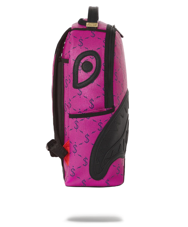 Sprayground Backpack $NAPDRAGON Dollar Money Shark Laptop Purple School Bag NEW