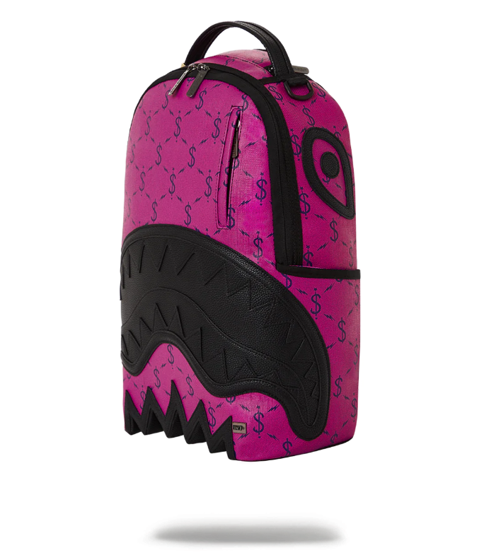 Sprayground Backpack $NAPDRAGON Dollar Money Shark Laptop Purple School Bag NEW