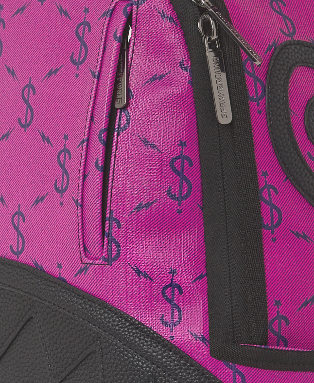 Sprayground Backpack $NAPDRAGON Dollar Money Shark Laptop Purple School Bag NEW