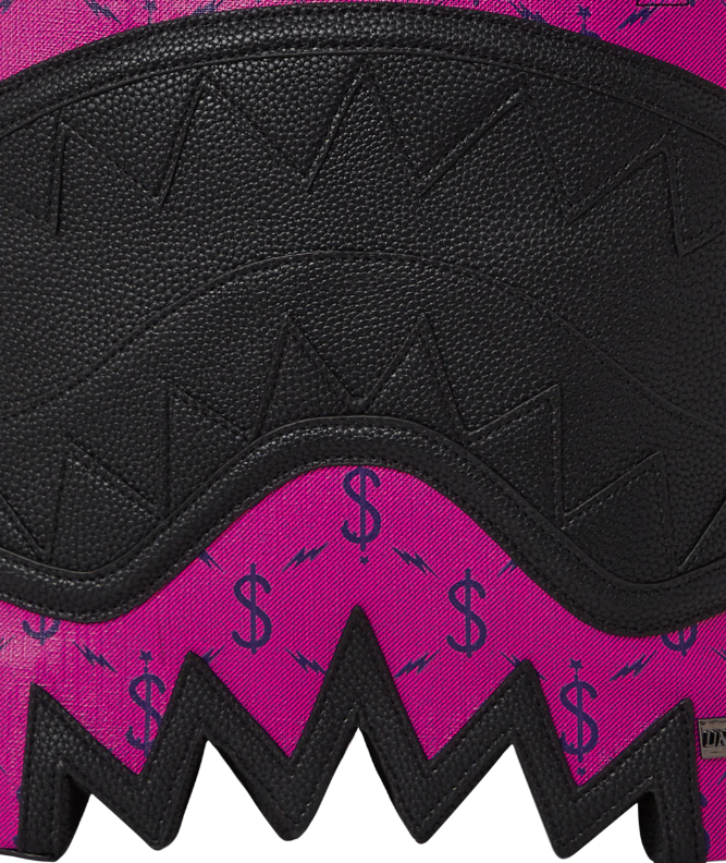 Sprayground Backpack $NAPDRAGON Dollar Money Shark Laptop Purple School Bag NEW