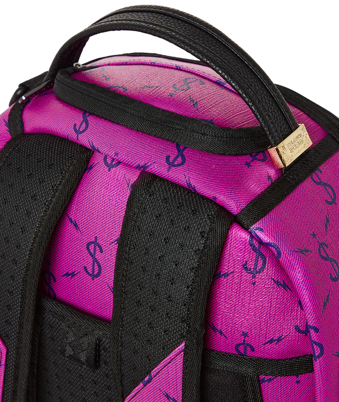 Sprayground Backpack $NAPDRAGON Dollar Money Shark Laptop Purple School Bag NEW