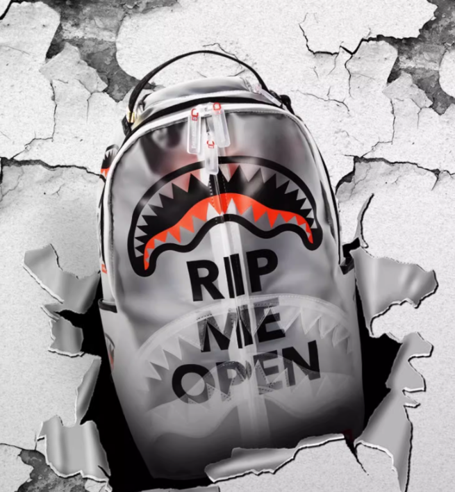 Sprayground Rip Me Open Transparent Vinyl Shark Backpack