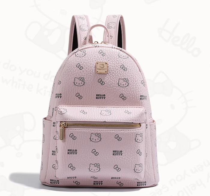 Hello Kitty Pink Hand Bag Backpack PU Leather